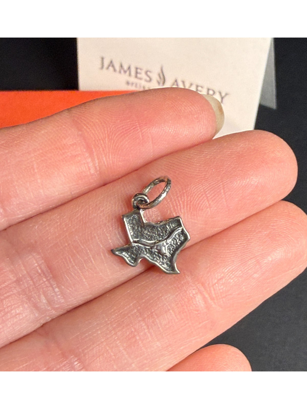 Retired James Avery Texas Longhorn State Charm Sterling Silver 925 Uncut Loop